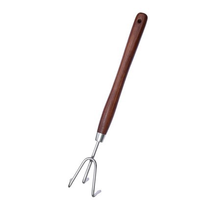 3-Zinken-Grubber mit langem Griff