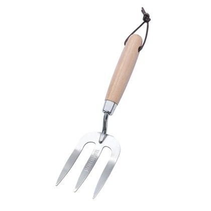 Kleine Edelstahlgartengabel